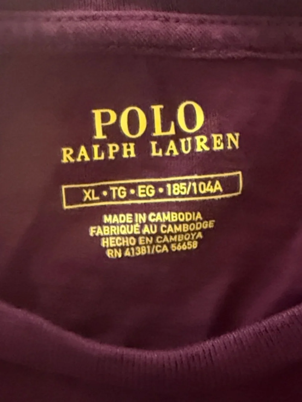 Polo by Ralph Lauren Long Sleeve Crewneck - Maroon with Green Logo